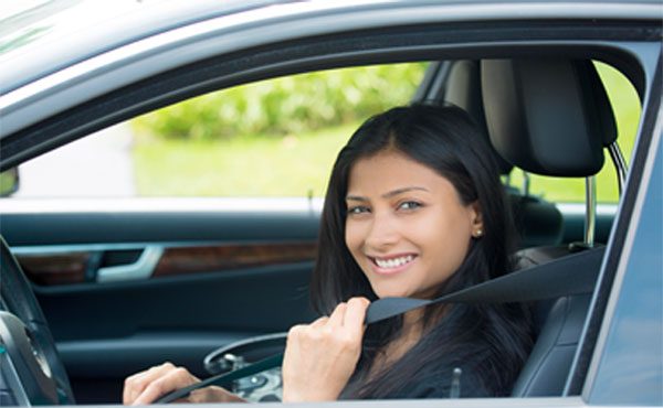Happy teen driver